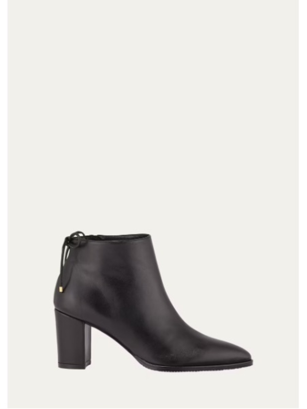 Stuart Weitzman Gardiner Leather Block-Heel Ankle Booties